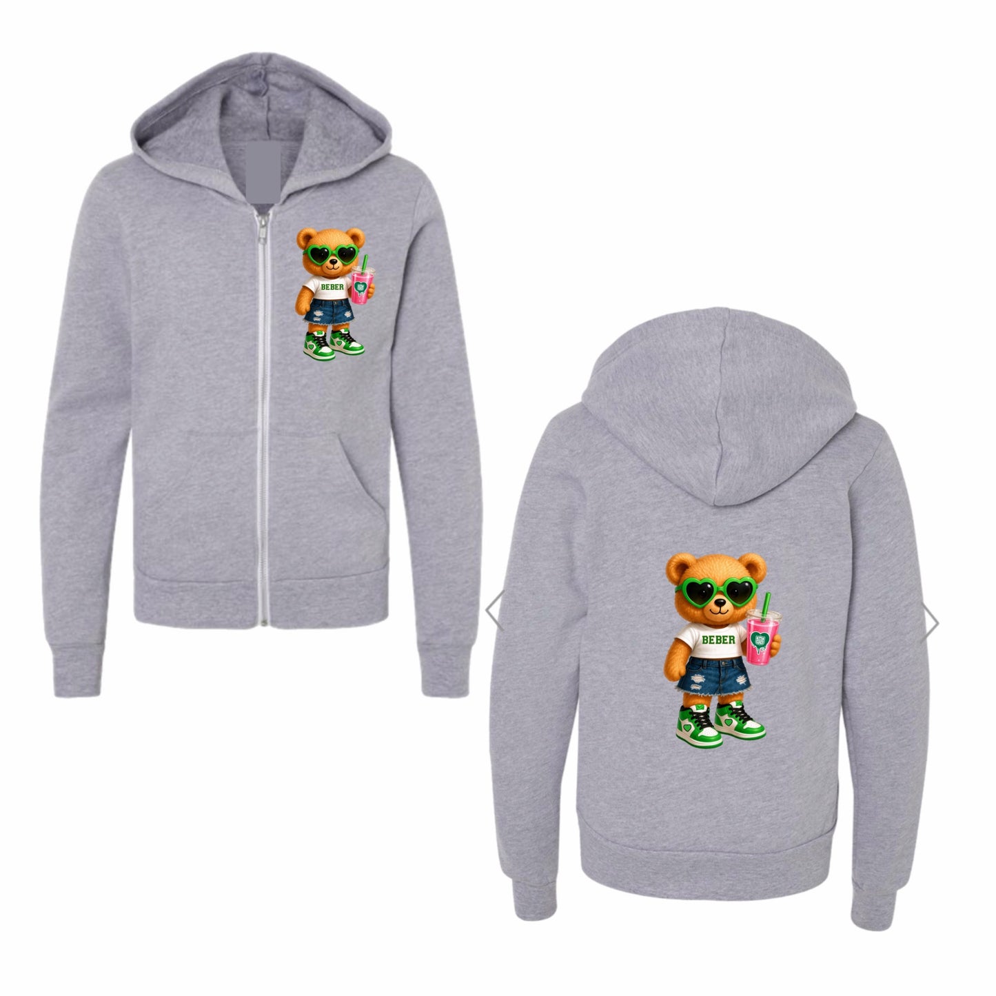 Beber bear zip hoodie
