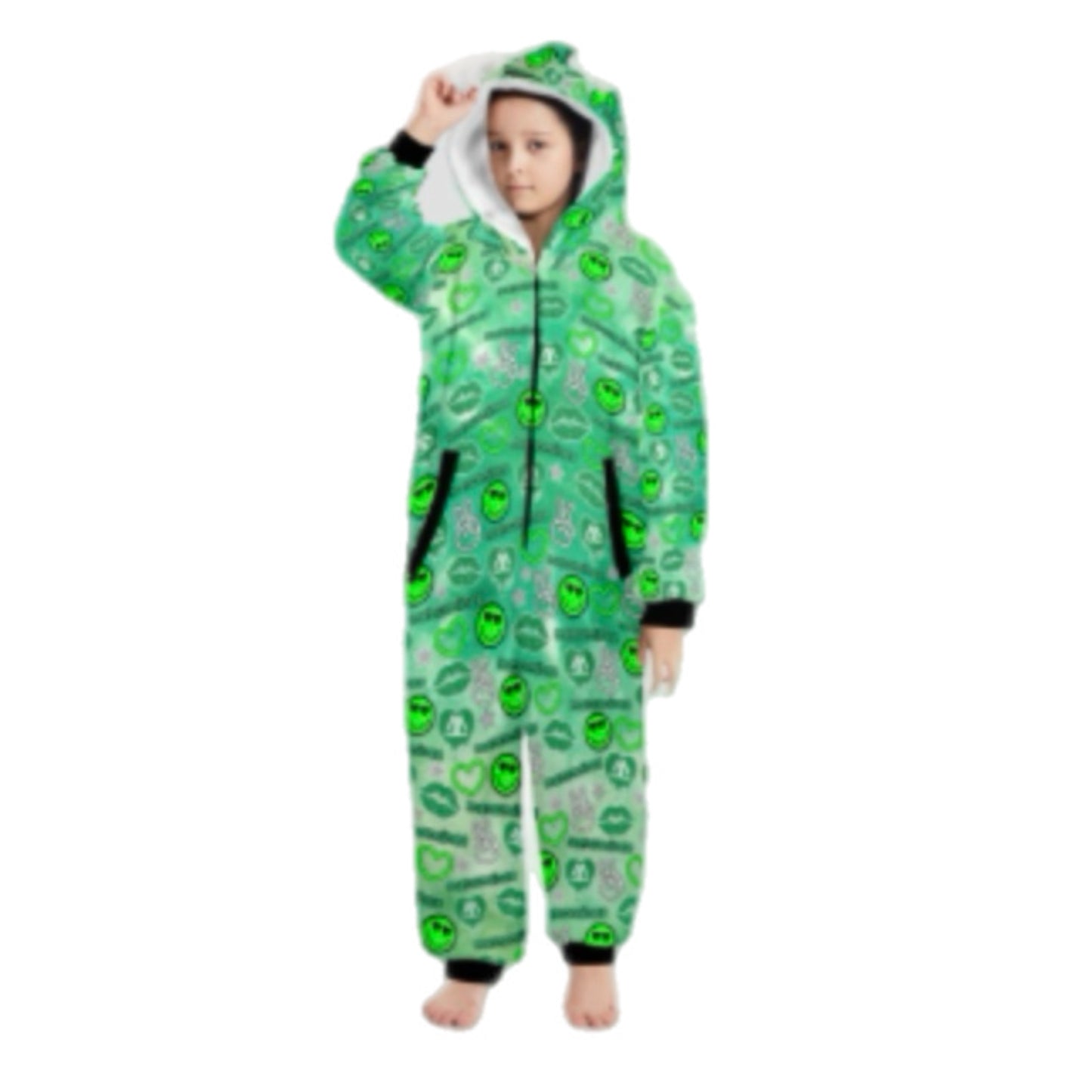 Menominee girls/womens fleece zip one piece