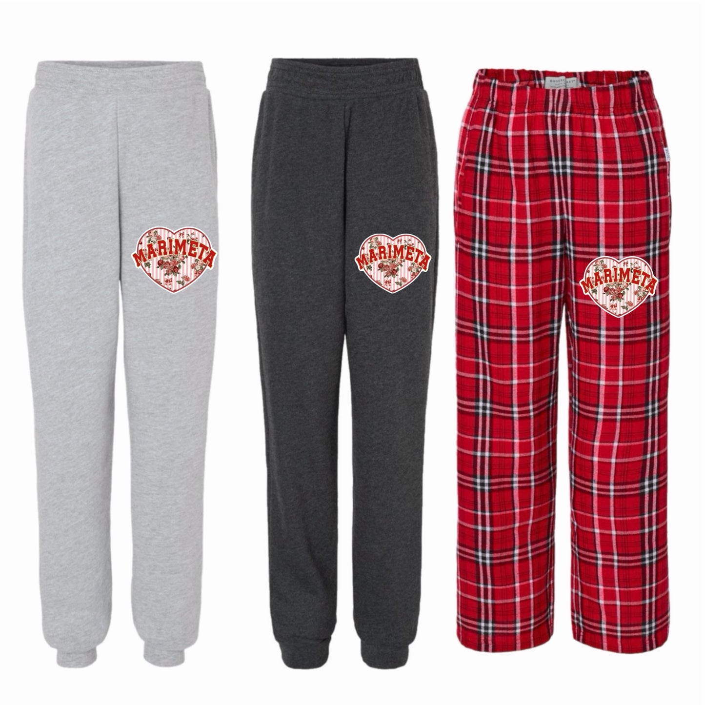 Marimeta floral heart pants