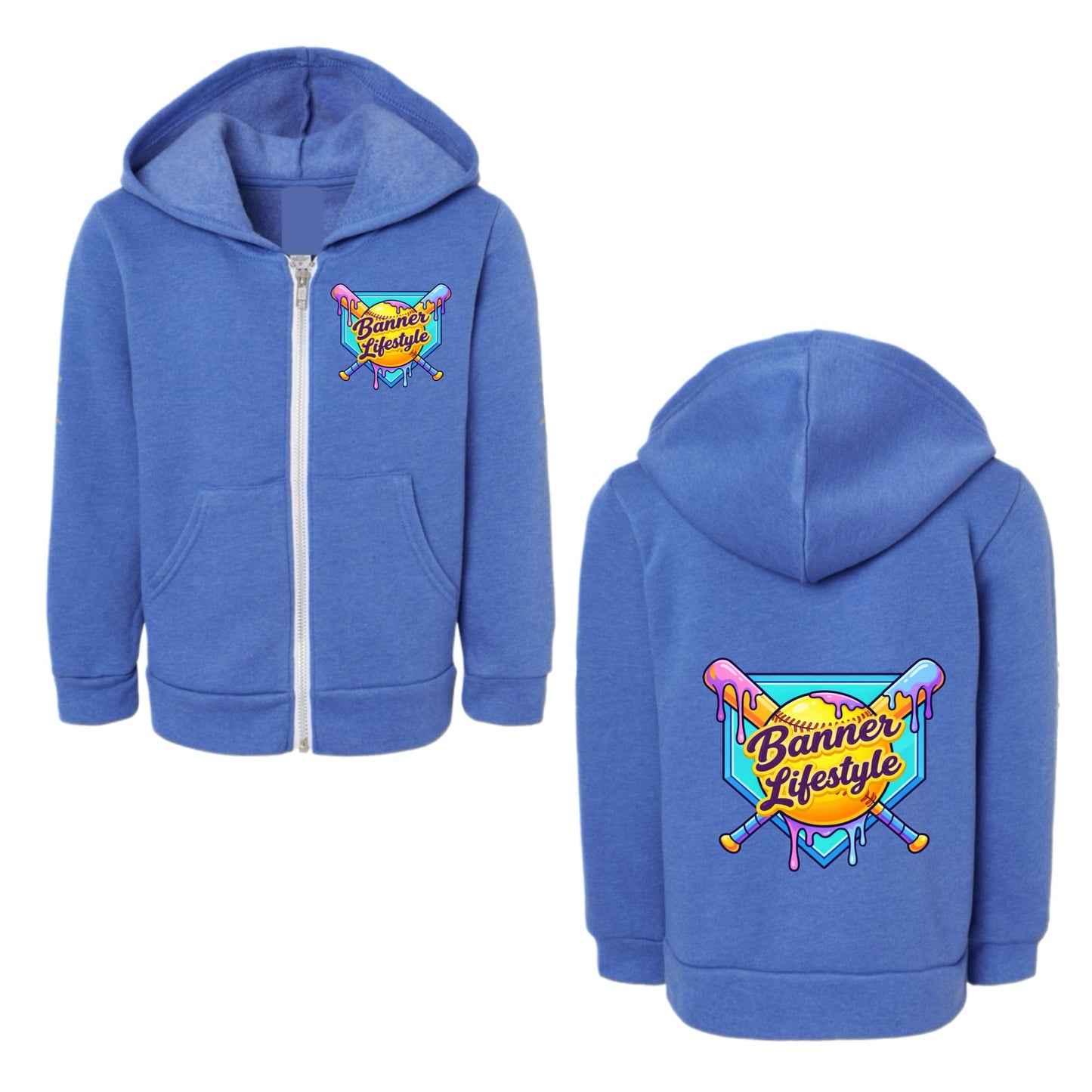 BANNER boys neon lifestyle zip hoodie