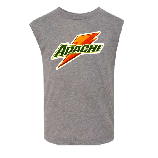 APACHI/ APACHI VILLAGE  boys orange bolt tank