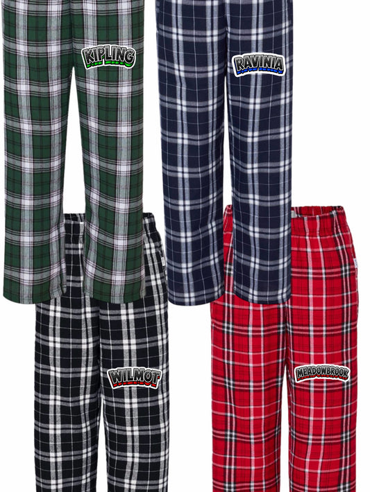 Boys graffiti logo flannel pants