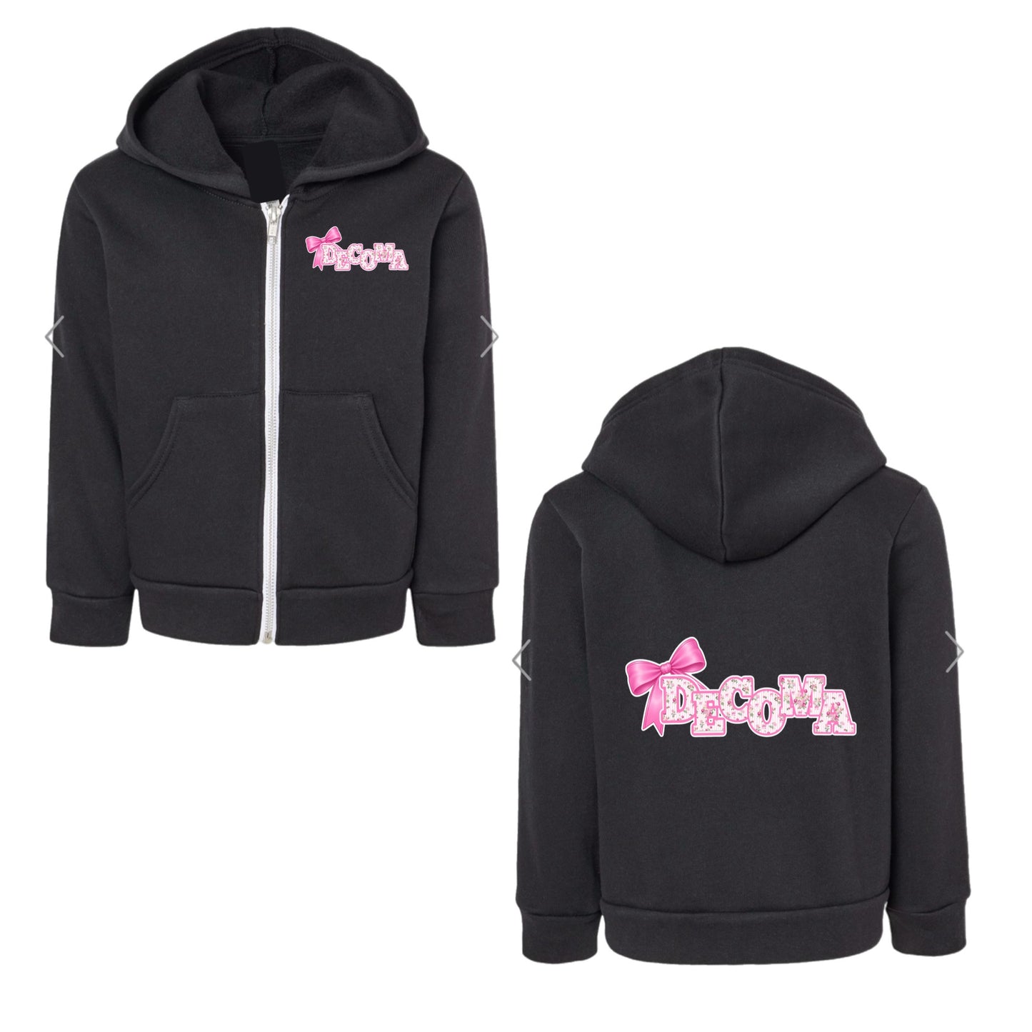 Decoma girls/adults bow hoodie