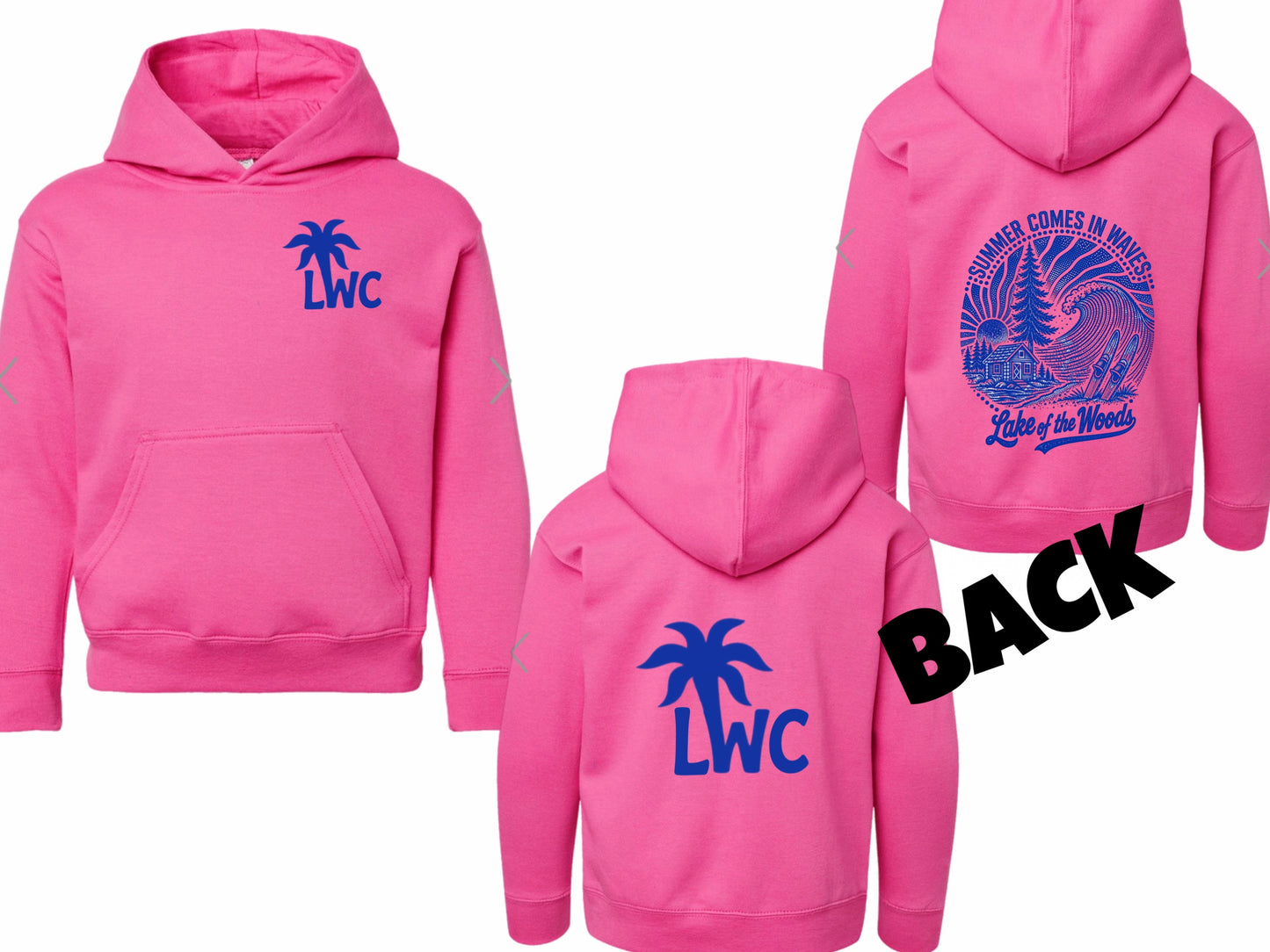 Lake of the woods palm hoodie