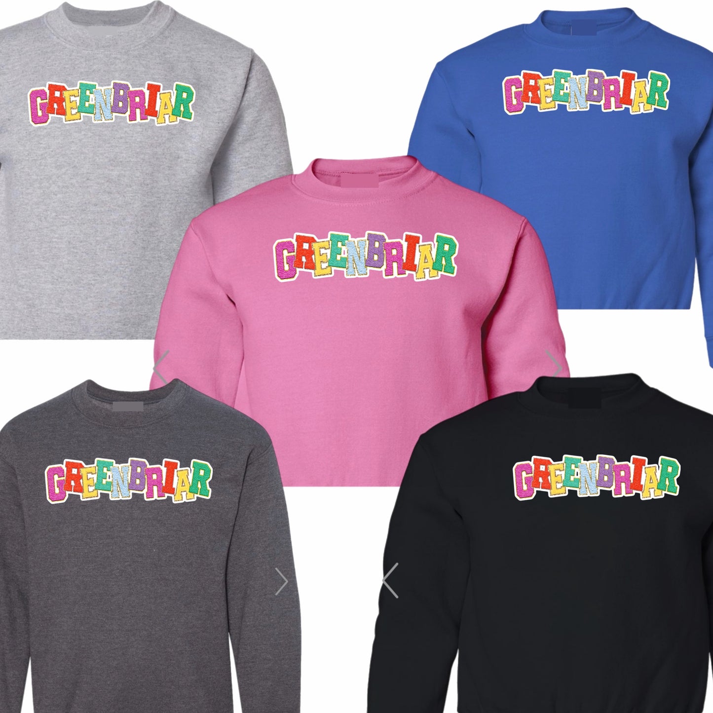 Greenbriar patched crewneck sweatshirt