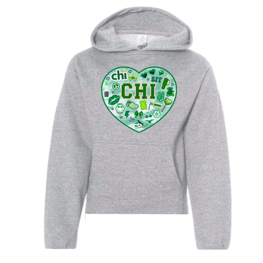 Camp Chi heart hoodie