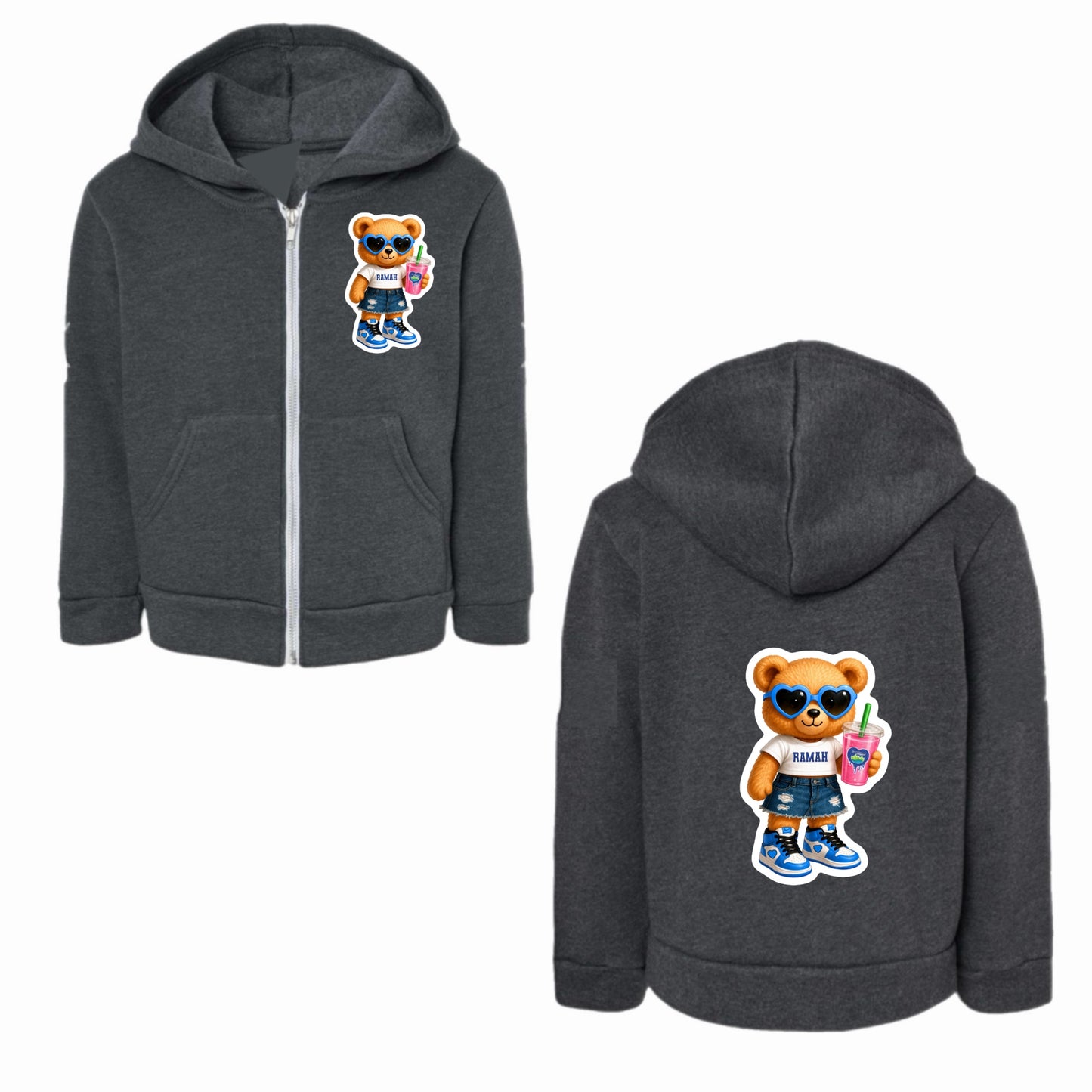 Ramah bear zip hoodie