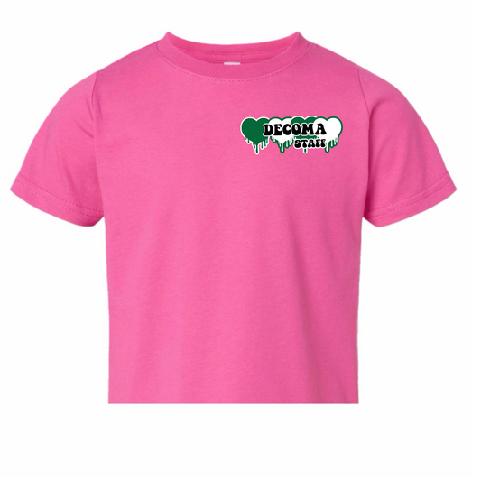 DECOMA STAFF Girls/women GREEN drippy tee