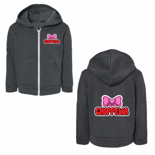 Chippewa bow zip hoodie