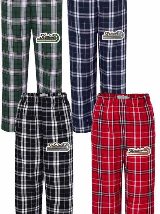 Boys vintage logo flannel pants