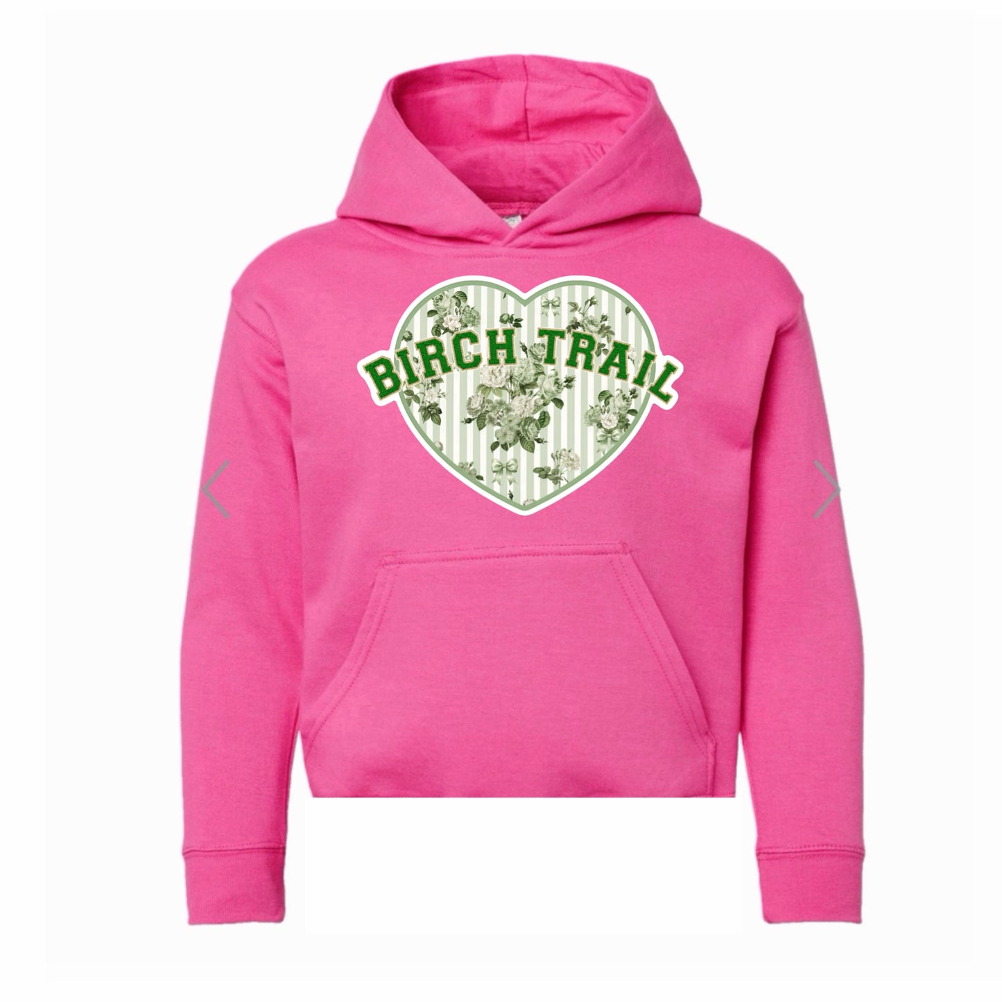 Birch Trail floral heart hoodie
