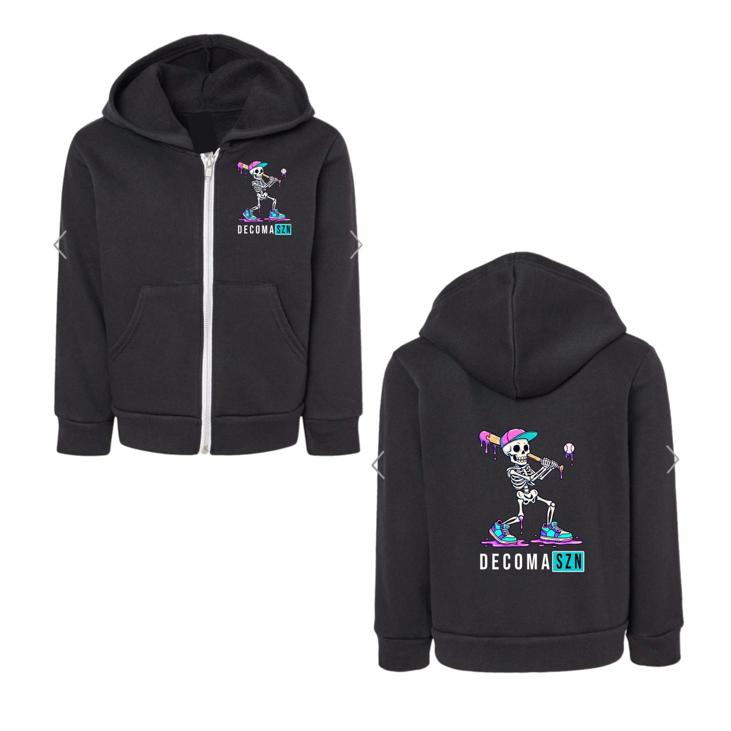 DECOMA skeleton baseball hoodie