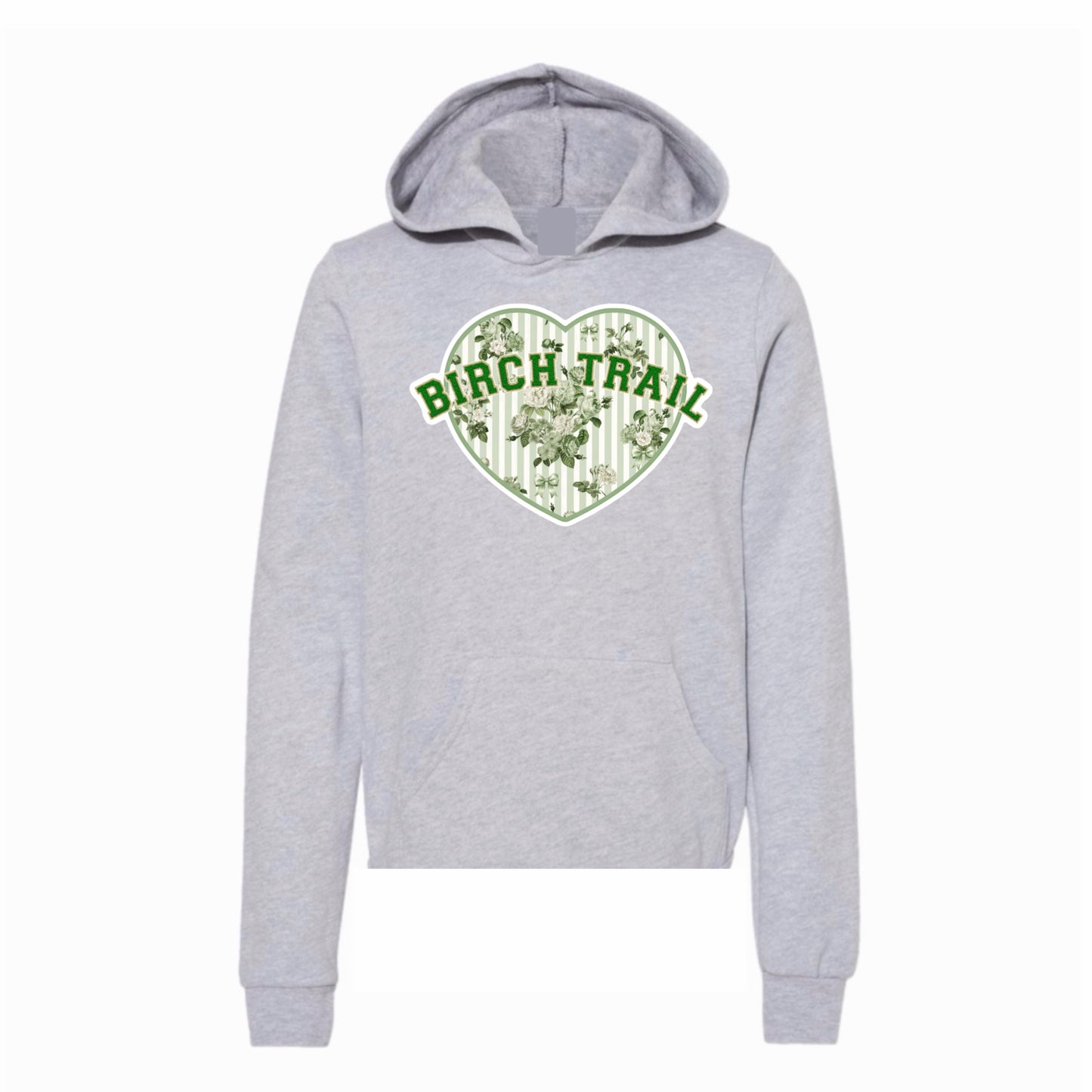 Birch Trail floral heart hoodie