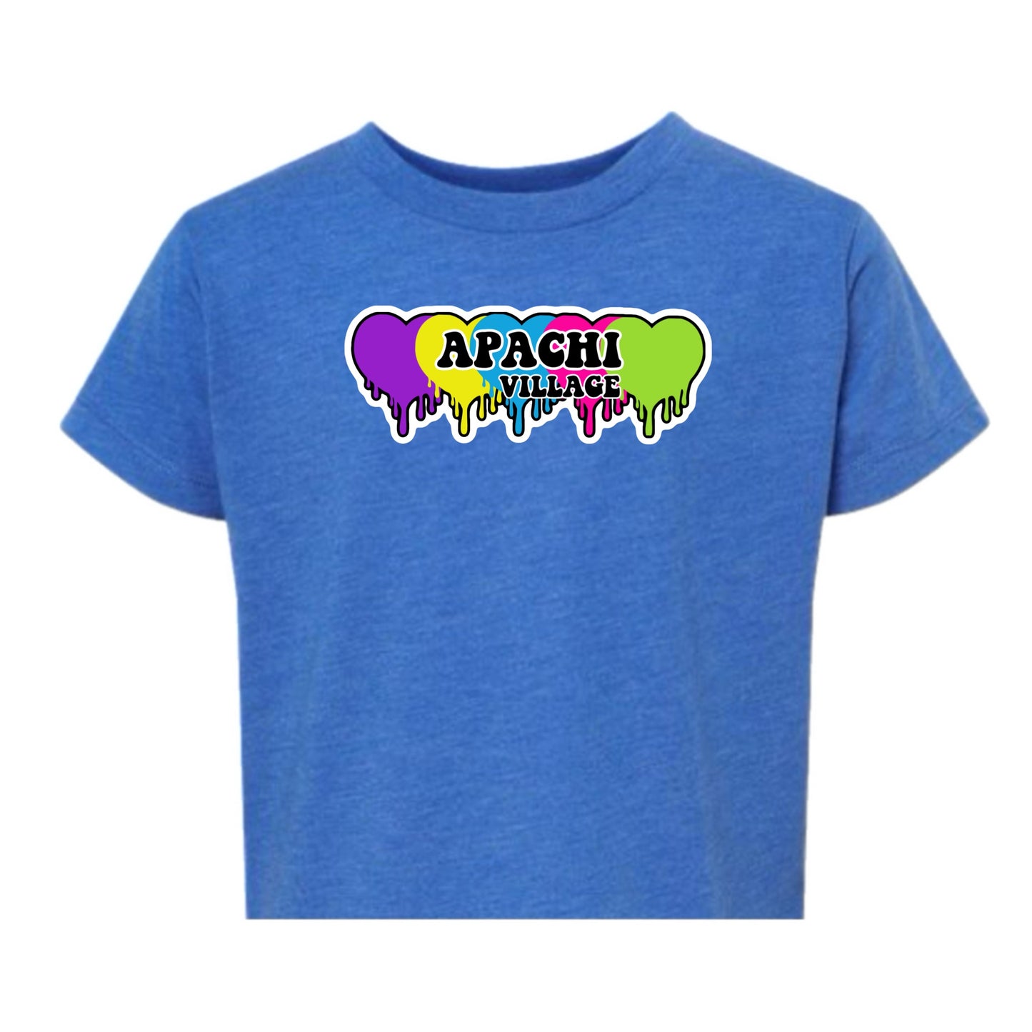 Girls Apachi/ Apachi Village neon hearts tee