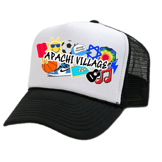 APACHI Village boys collage trucker hat