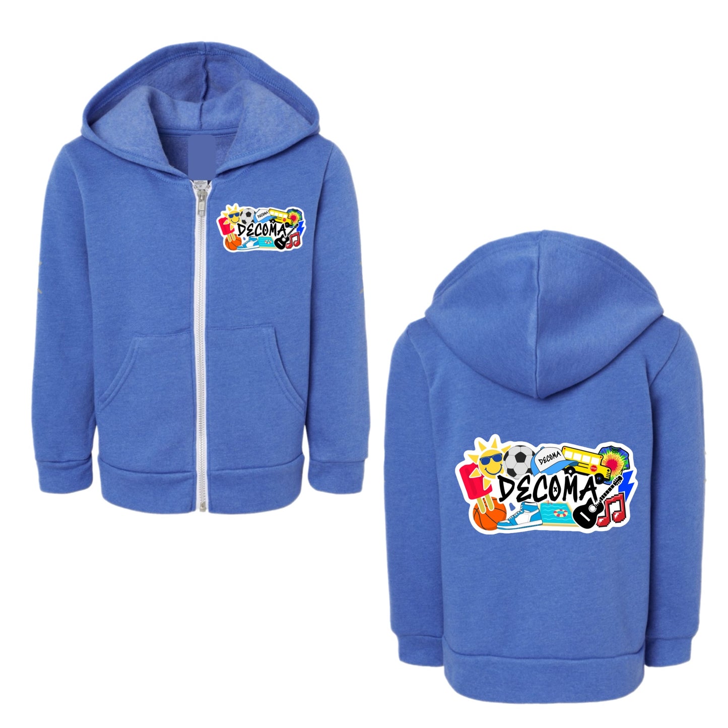 DECOMA boys collage zip hoodie