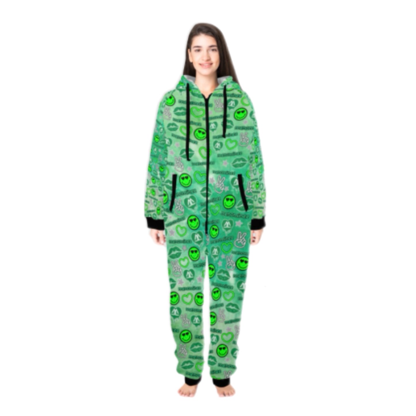 Menominee girls/womens fleece zip one piece