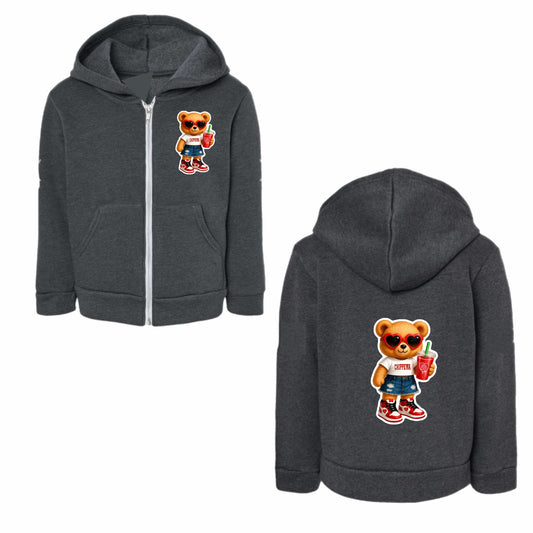 Chippewa bear zip hoodie