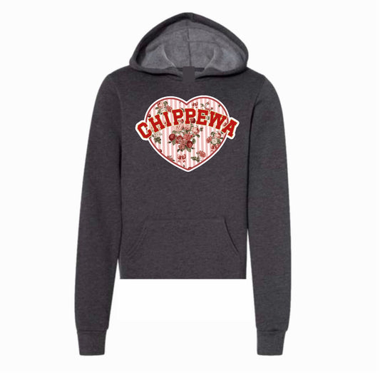 Chippewa floral heart hoodie