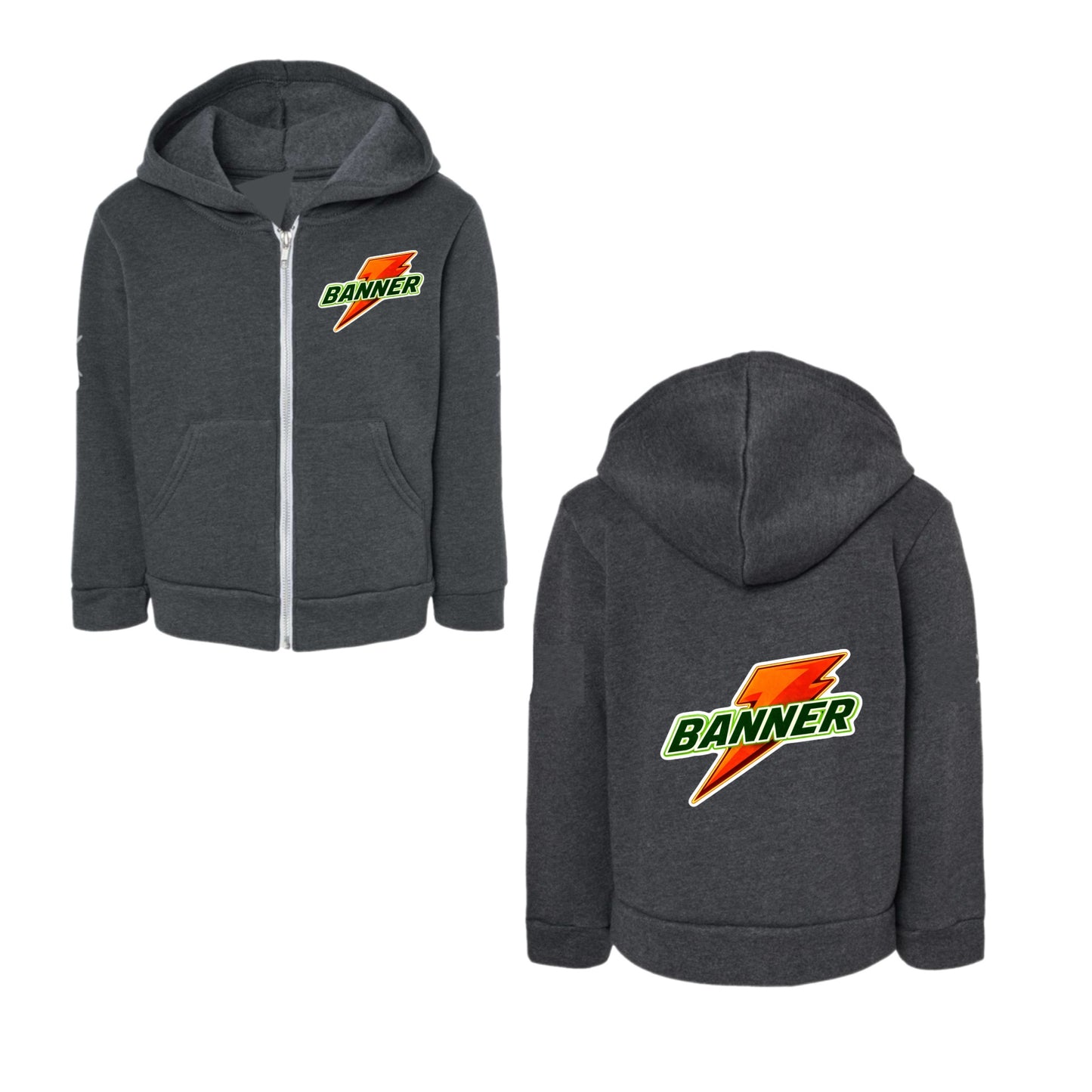 BANNER boys orange bolt hoodie
