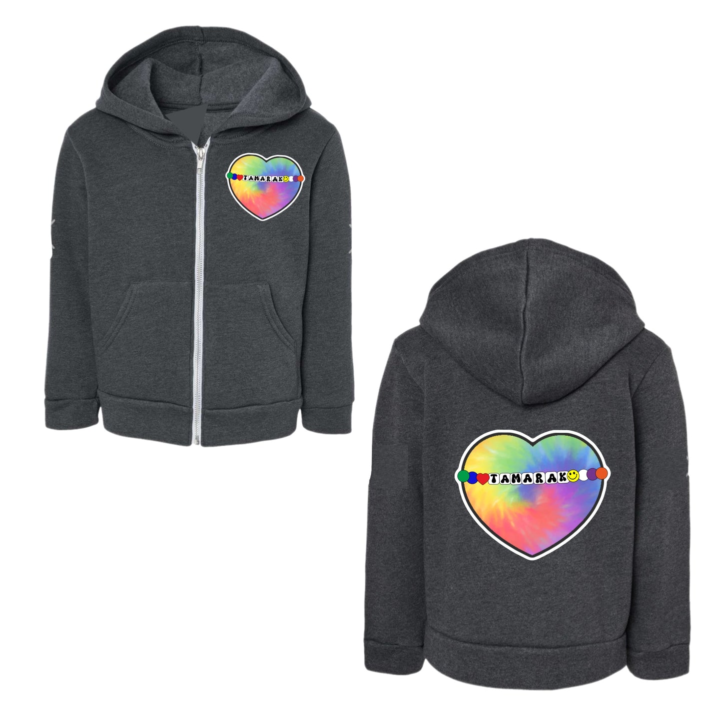 TAMARAK girls tie dye heart zip hoodie