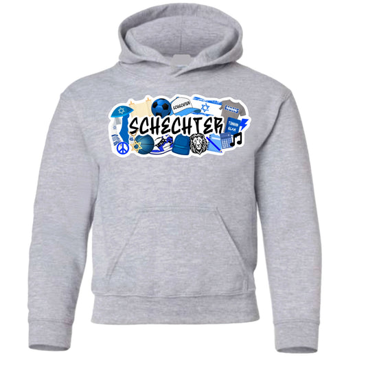 Schechter collage hoodie