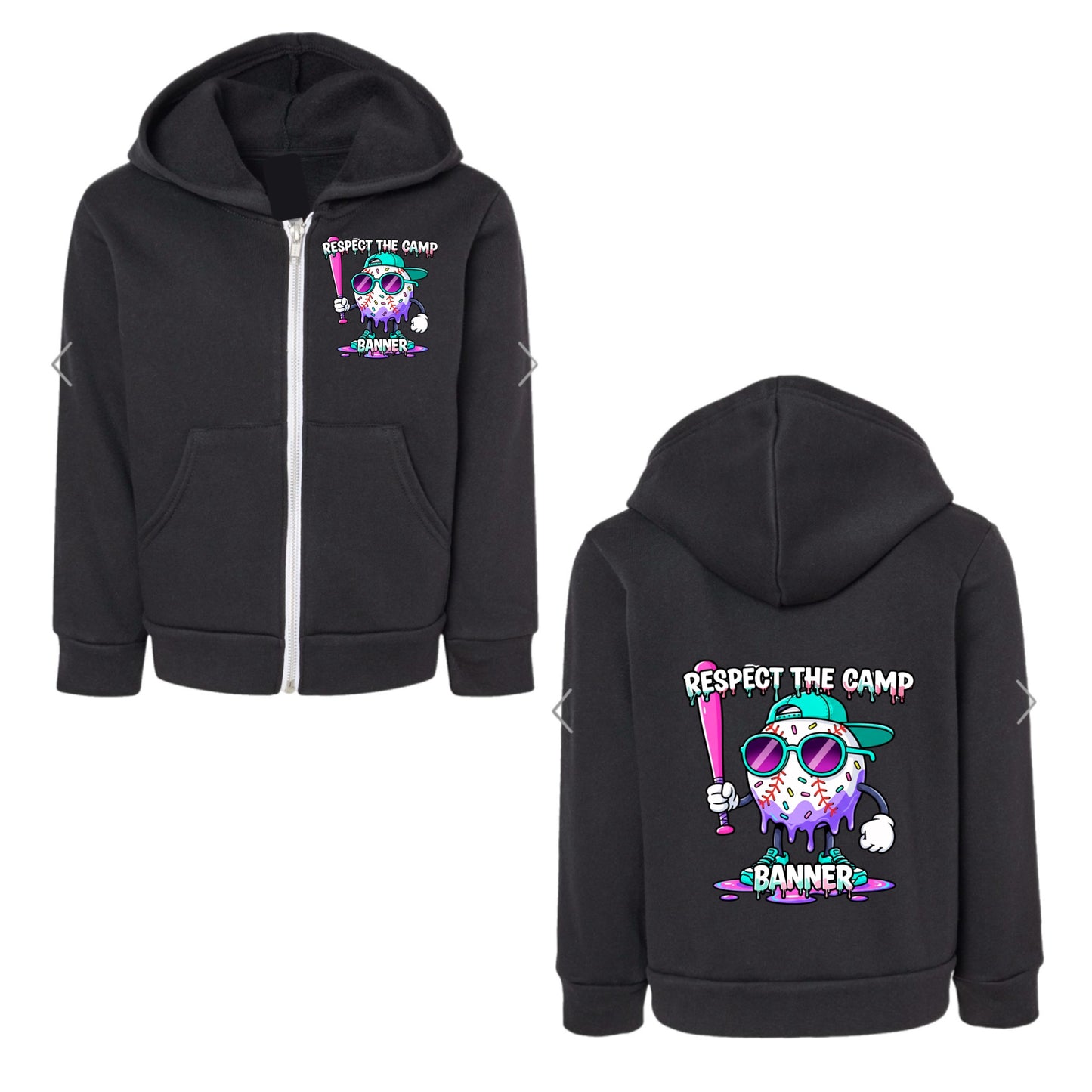 BANNER boys “Respect the camp” zip hoodie