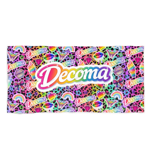 Decoma pink neon beach towel