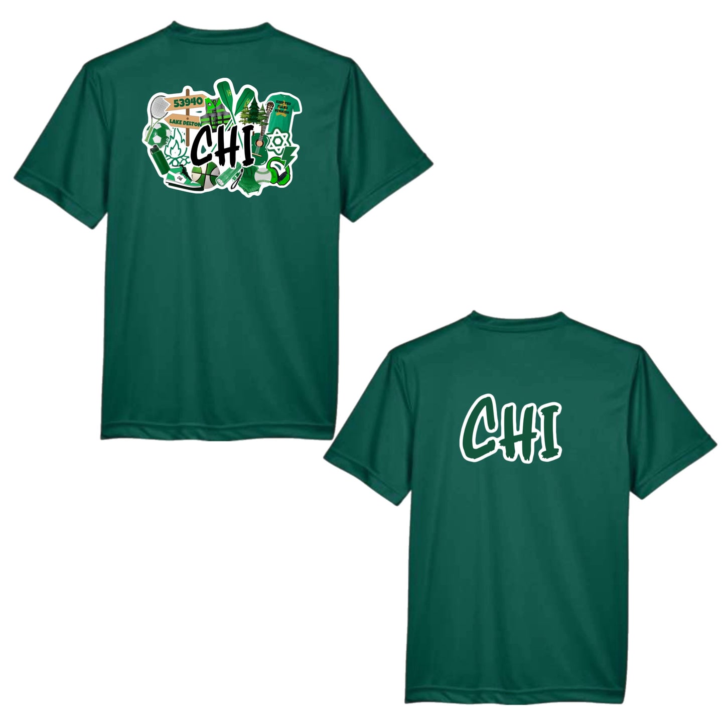 Camp Chi graffiti performance tee