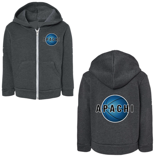 Boys Apachi basketball zip hoodie