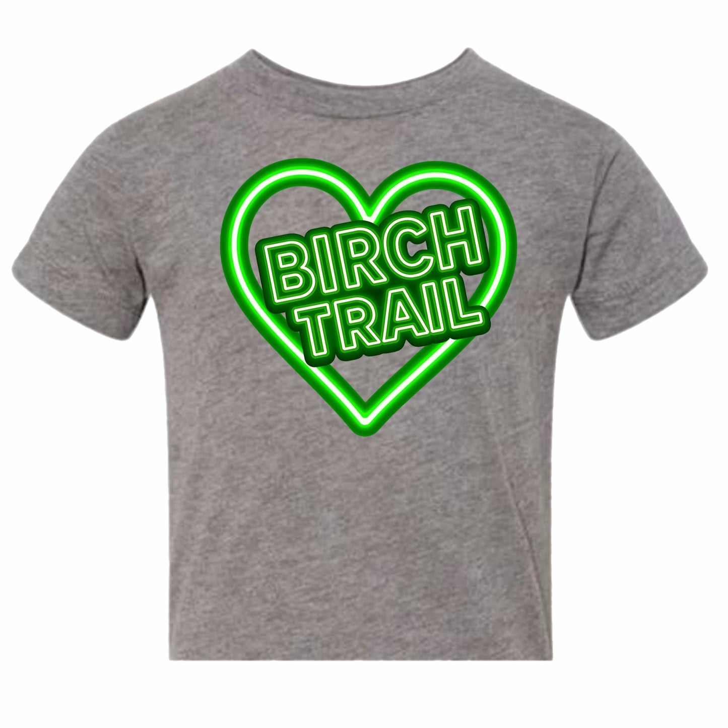 Birch Trail neon sign tee