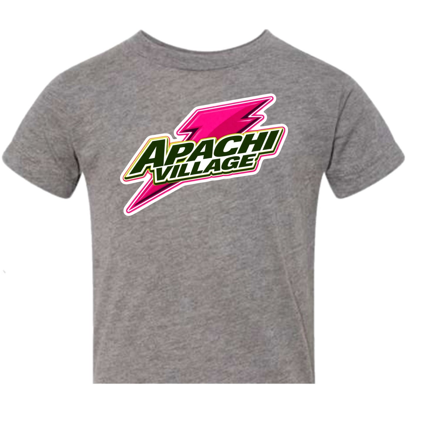 Girls Apachi/ Apachi Village pink bolt tee