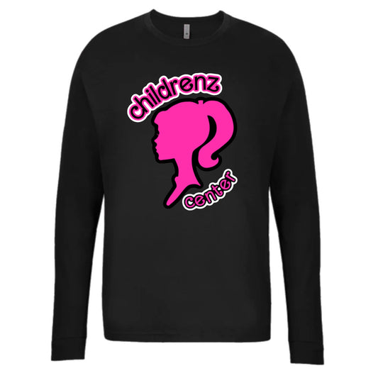 Adult Long sleeve Childrenz Center pink doll tee