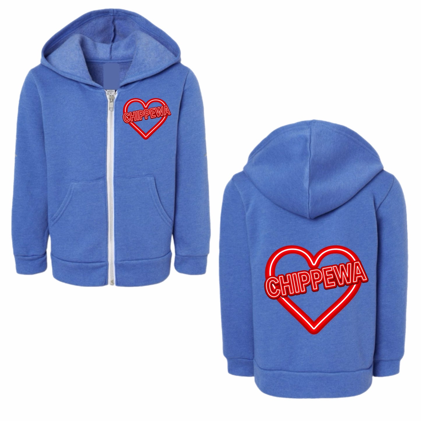 Chippewa neon sign zip hoodie