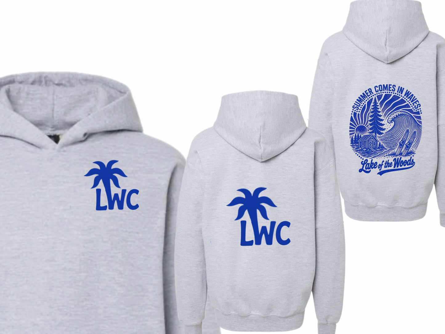 Lake of the woods palm hoodie