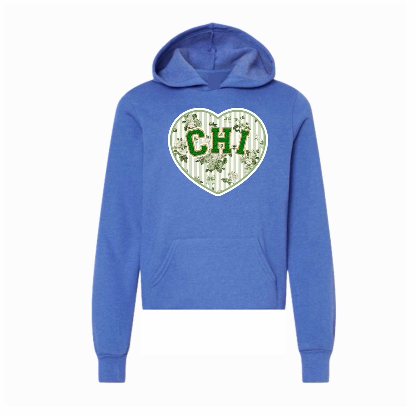 Camp Chi floral heart hoodie