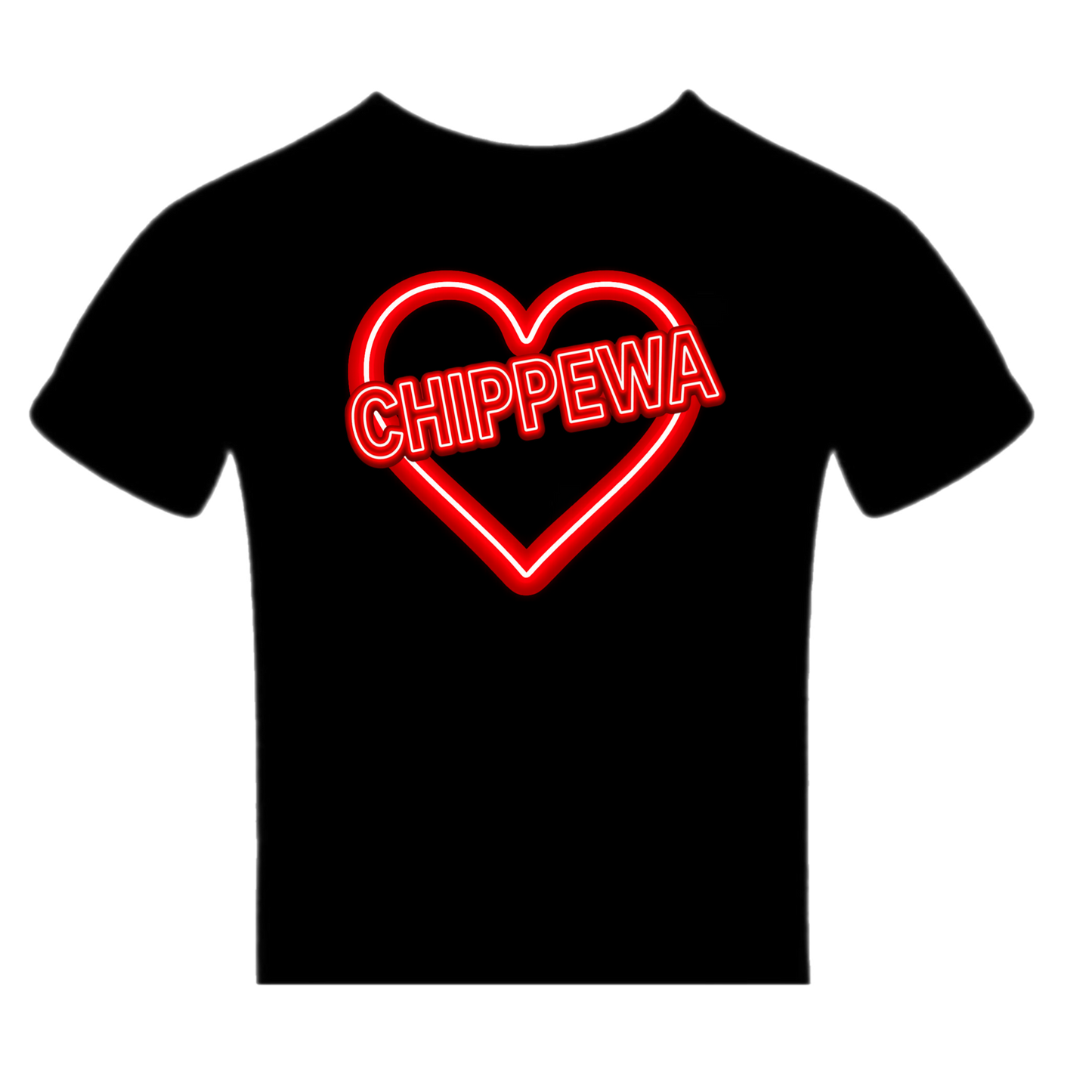 Chippewa neon heart tee