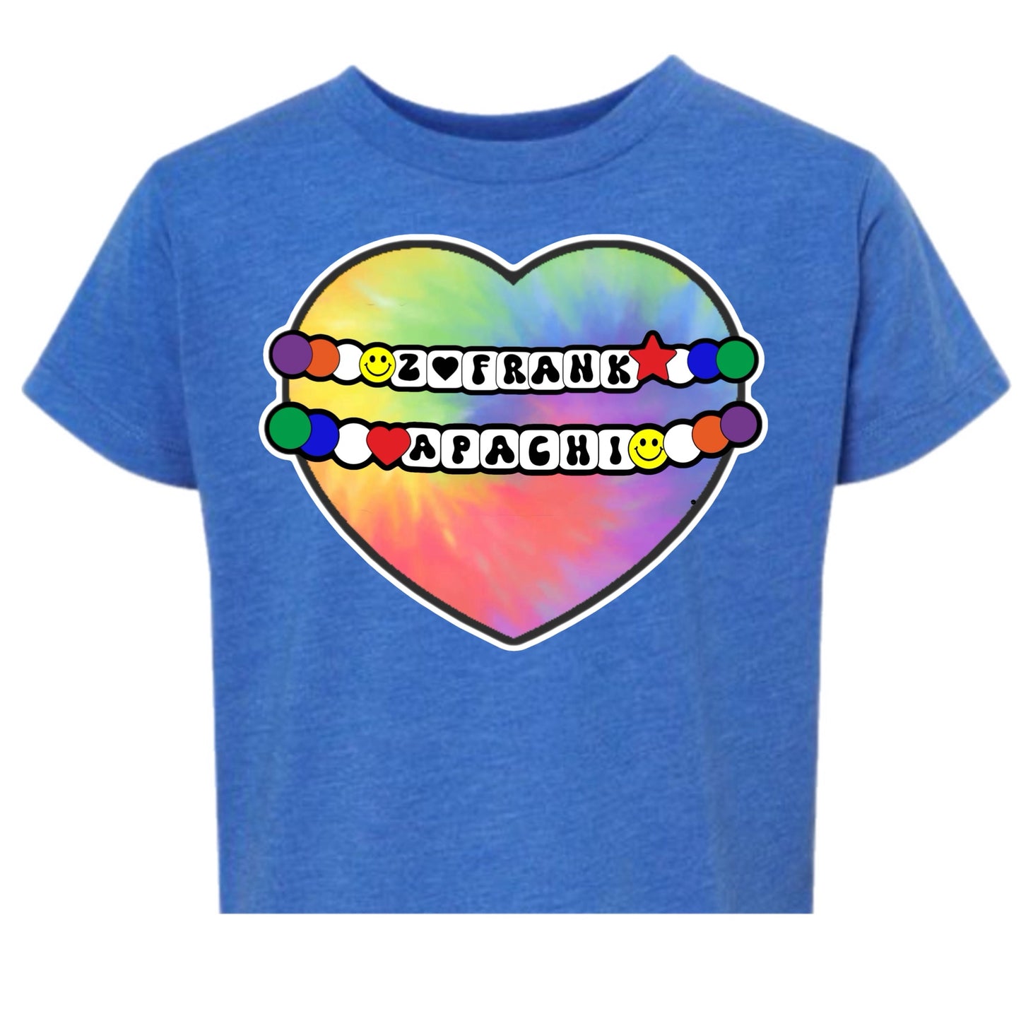 Girls Apachi tie dye heart tee