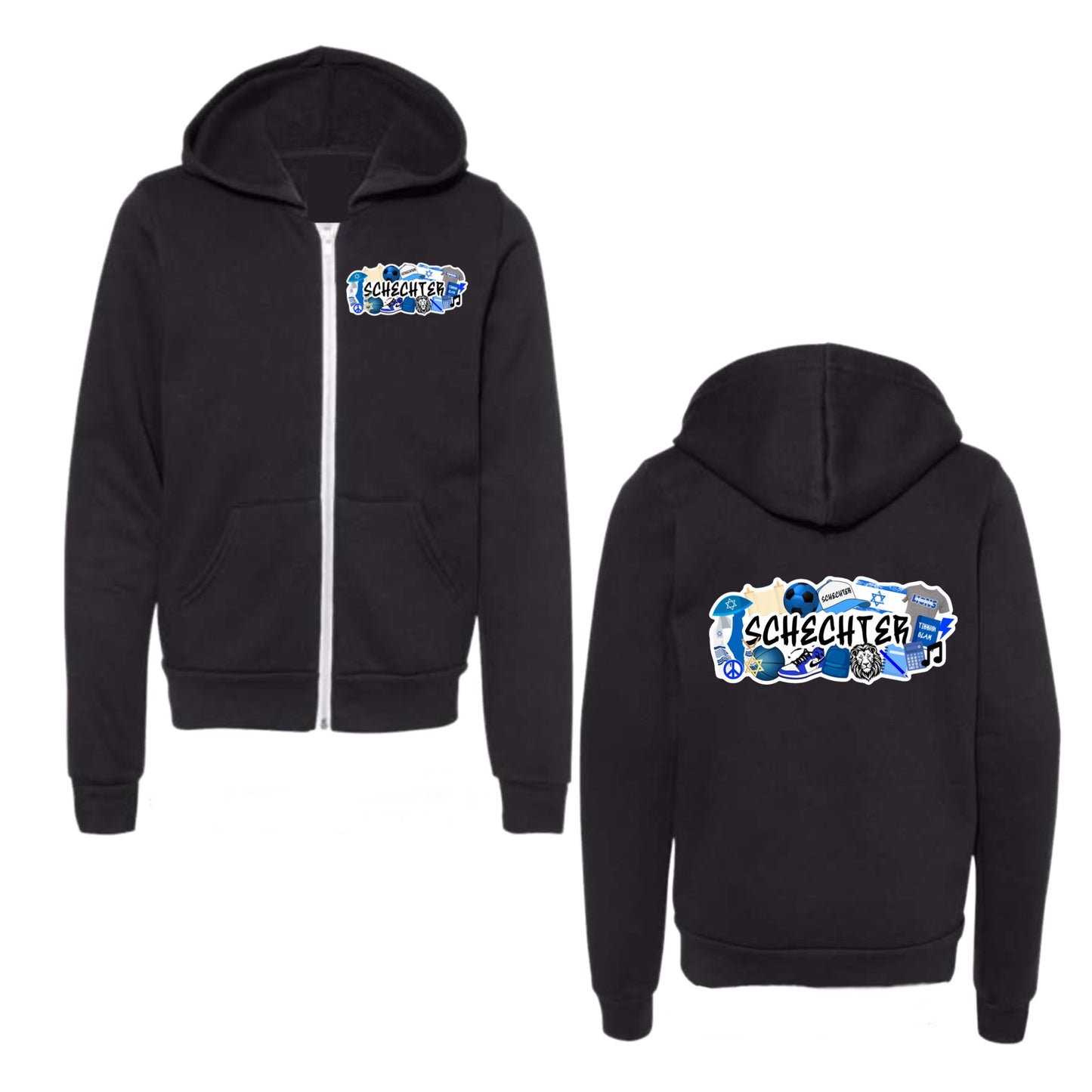 Schechter bear zip hoodie