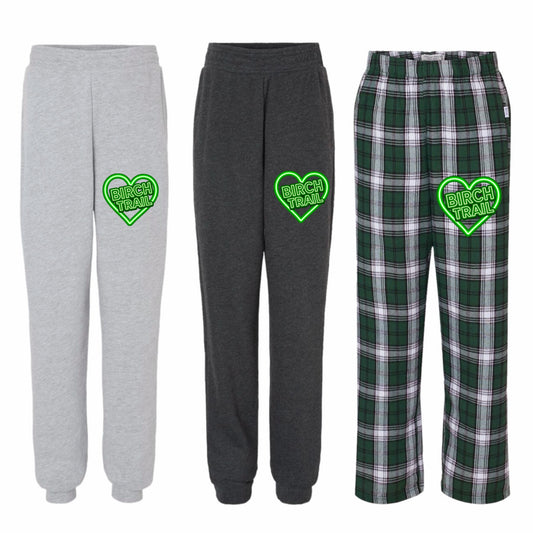 Birch Trail neon sign pants