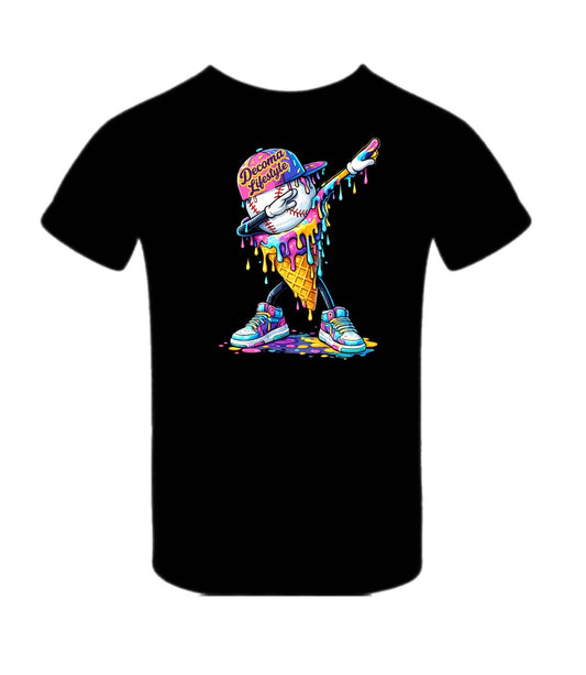DECOMA boys/adults ice cream baseball tee