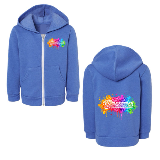 Decoma girls/adults neon splatter hoodie