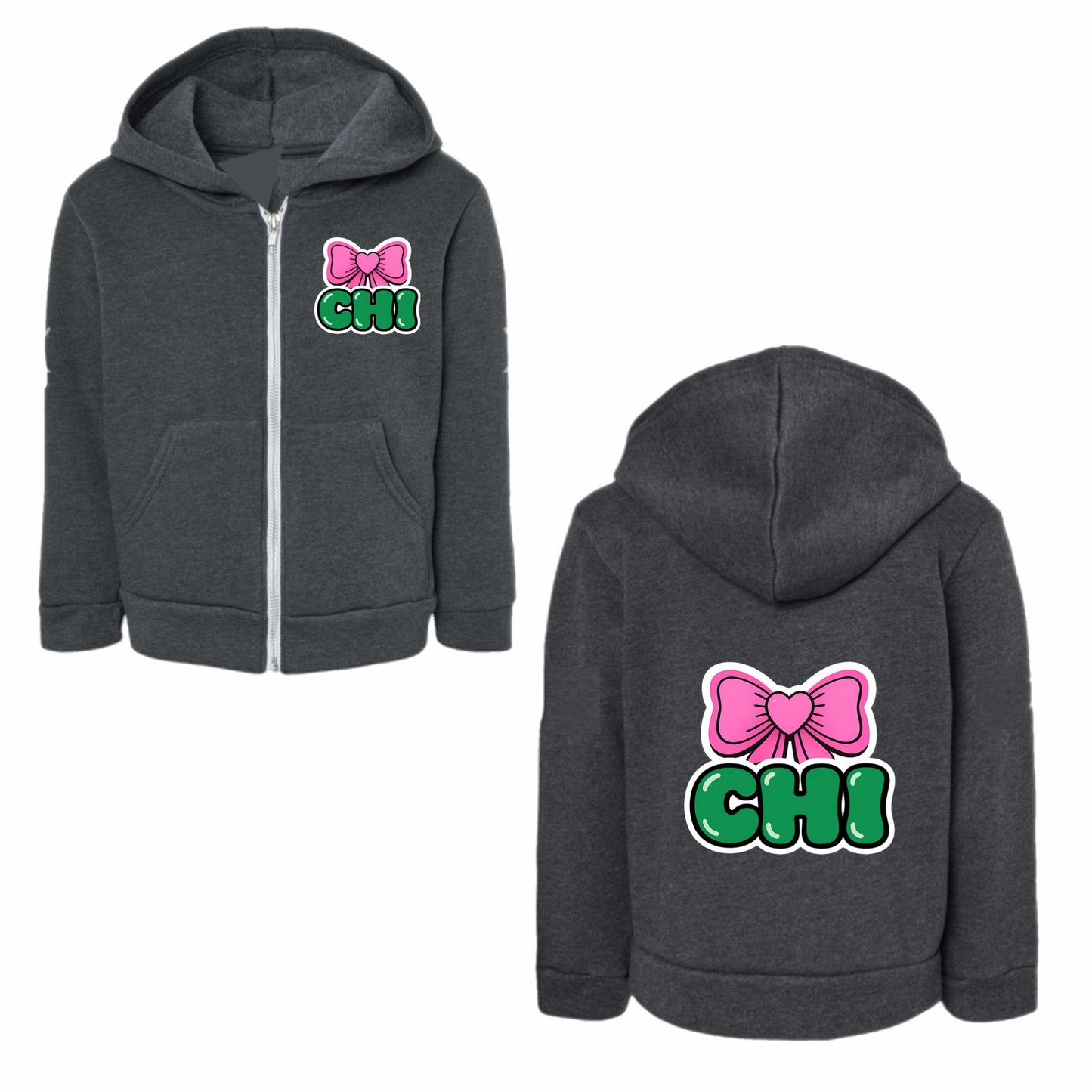 Camp Chi bow zip hoodie