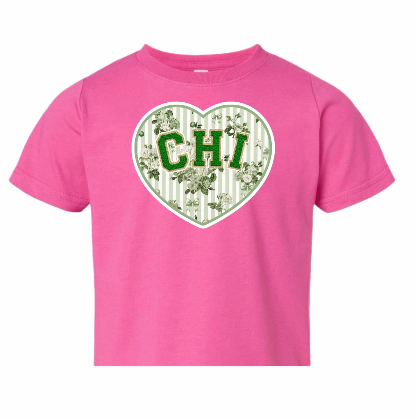 Camp Chi floral heart tee