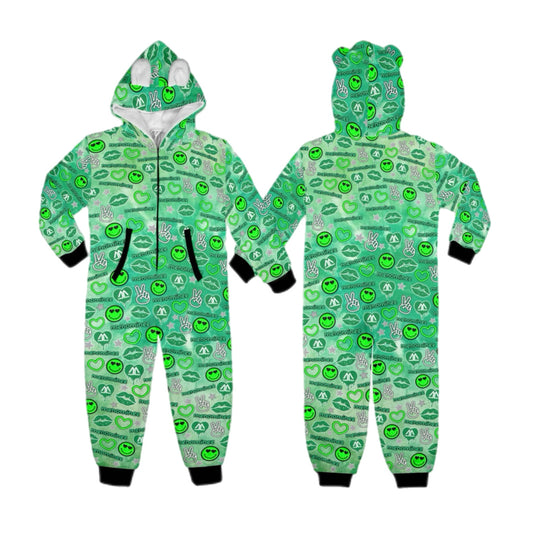 Menominee girls/womens fleece zip one piece