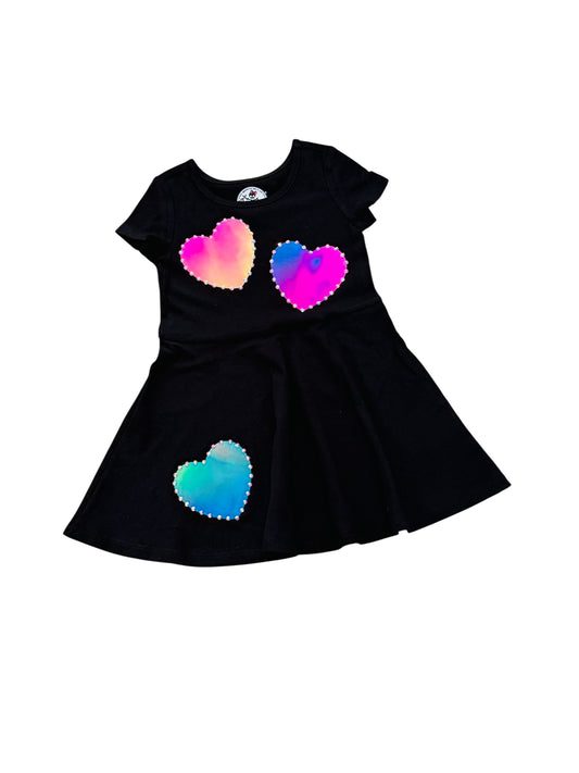 Tie-Dye Distressed Heart Dress