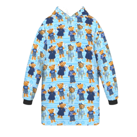Hanukkah bears girls/women’s fleece blanket hoodie