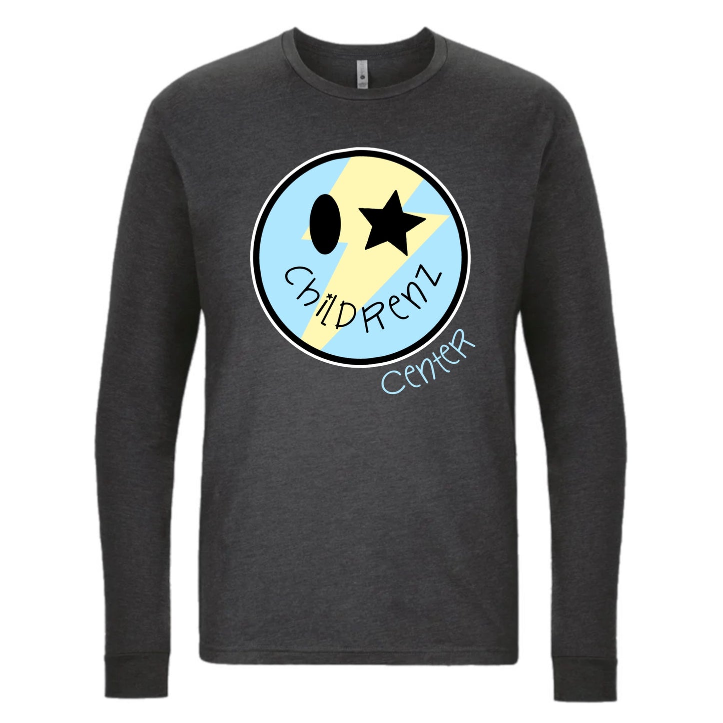 Adult Long sleeve Childrenz Center bolt emoji tee