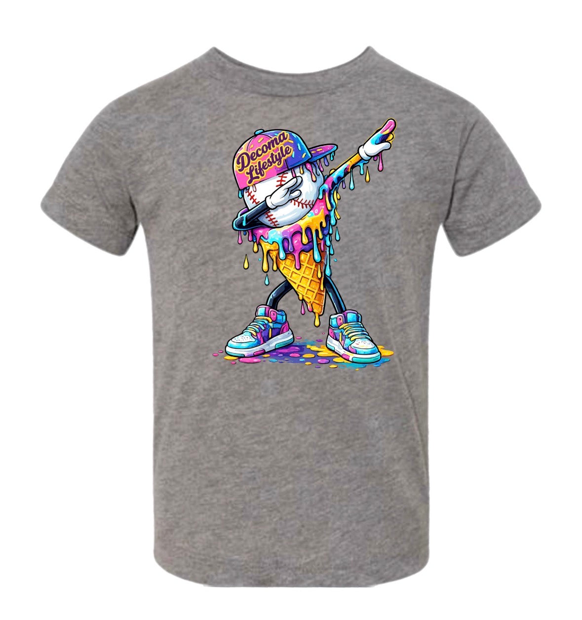 DECOMA boys/adults ice cream baseball tee