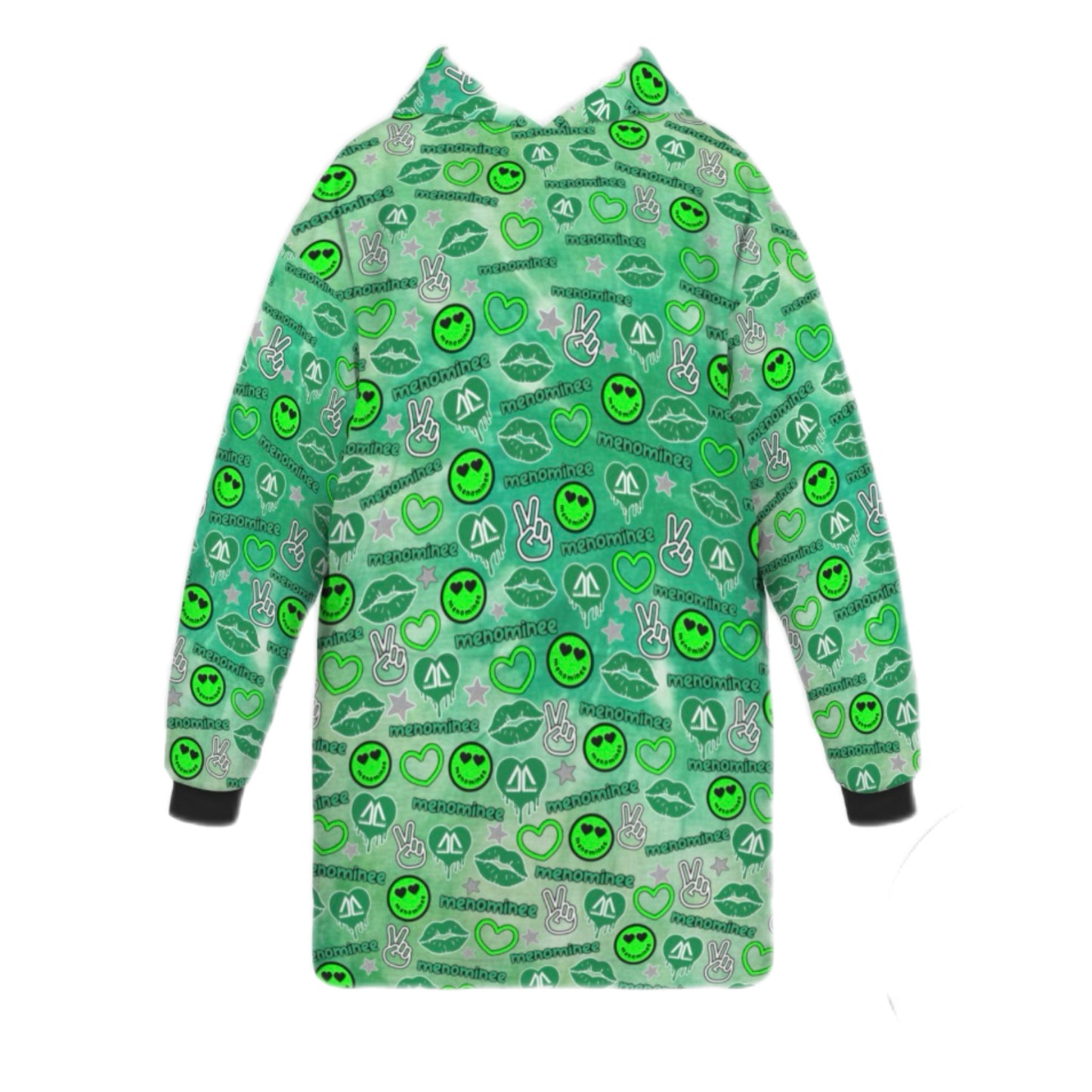 Menominee girls/womens fleece blanket hoodie
